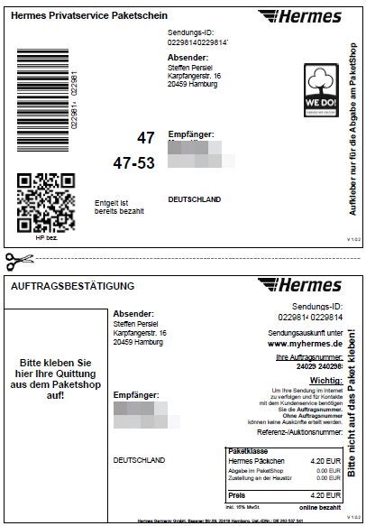 hermes paket aud em shop abholen|hermes schein kaufen.